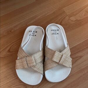 Janie and Jack Tan Slide Sandals